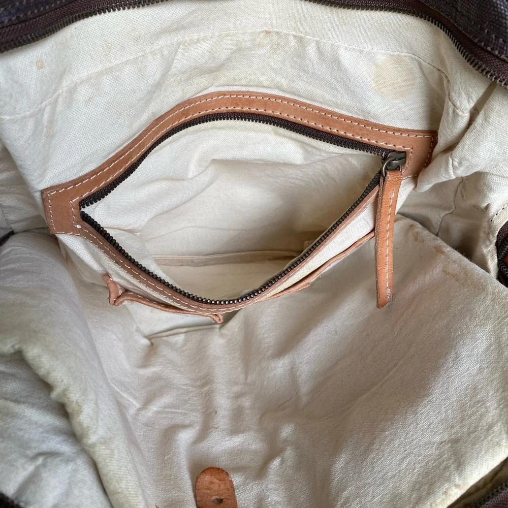 WILL LEATHER GOODS Canvas & Leather Overnighter/Briefcase/Laptop Bag